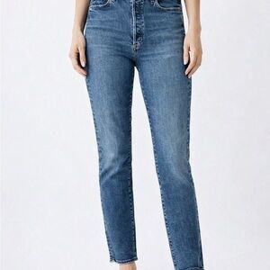 CITIZENS OF HUMANITY Olivia High Rise Slim Ankle Jeans Blue Raw Hem Sz 29~#136
